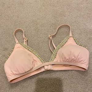 Pink and gold bikini top